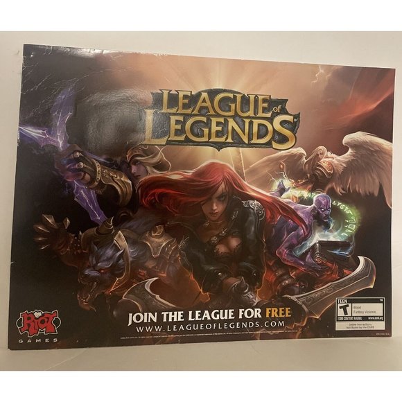 League Of Legends Promotional Display Poster Approximately 26x19.5"